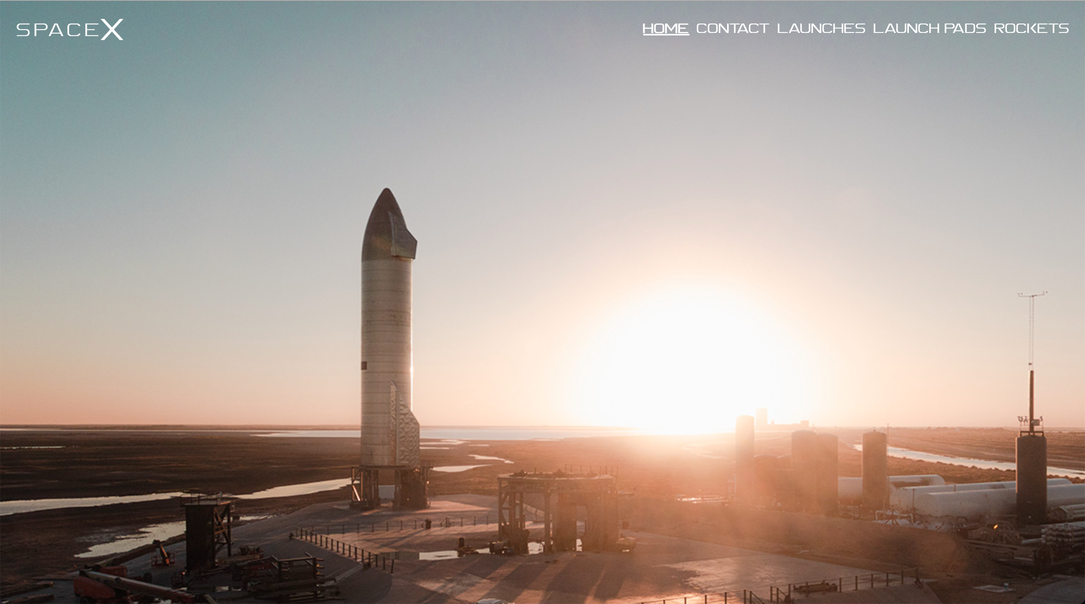 Screenshot of SpaceX website